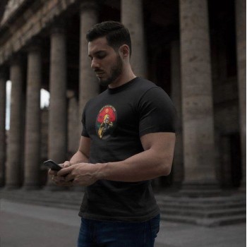 Erkek Kısa Kol Yazlık Tişört Bisiklet Yaka Baskılı Oversize T-Shirt - Siyah Erkek Kısa Kol Yazlık Tişört Bisiklet Yaka Baskılı Oversize T-Shirt - Siyah