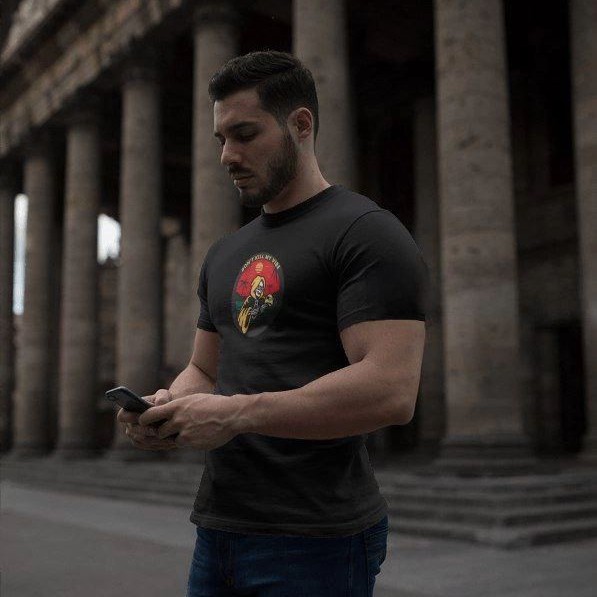 Erkek Kısa Kol Yazlık Tişört Bisiklet Yaka Baskılı Oversize T-Shirt - Siyah Erkek Kısa Kol Yazlık Tişört Bisiklet Yaka Baskılı Oversize T-Shirt - Siyah