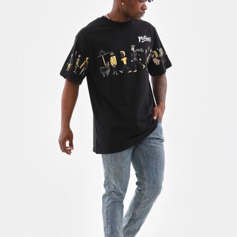 Erkek Kısa Kol Yazlık Tişört Bisiklet Yaka Baskılı Oversize T-Shirt - Siyah Erkek Kısa Kol Yazlık Tişört Bisiklet Yaka Baskılı Oversize T-Shirt - Siyah