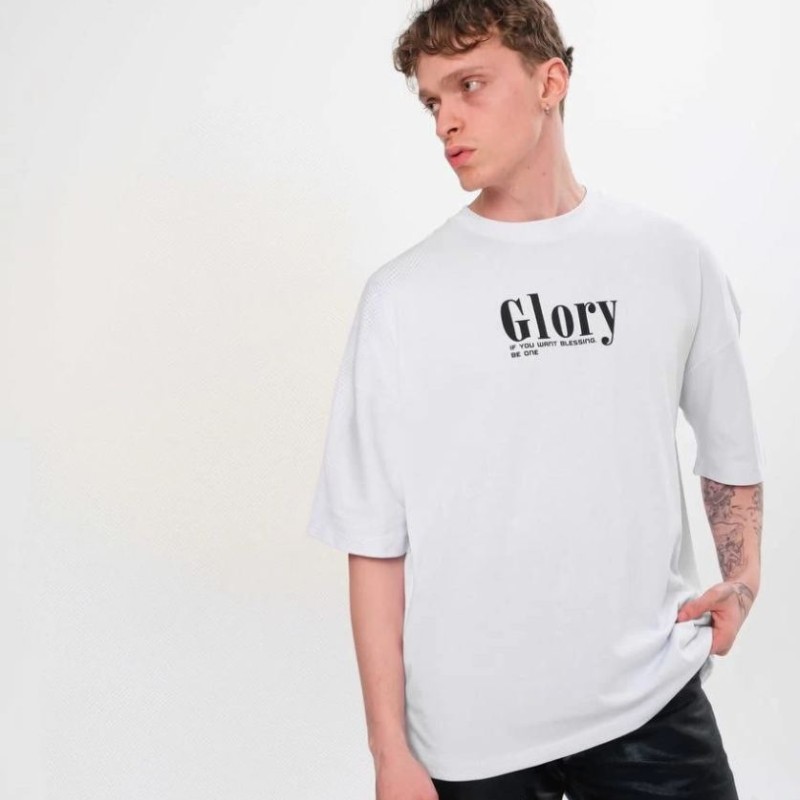 Erkek Kısa Kol Yazlık Tişört Bisiklet Yaka Baskılı Oversize T-Shirt - Siyah Erkek Kısa Kol Yazlık Tişört Bisiklet Yaka Baskılı Oversize T-Shirt - Siyah