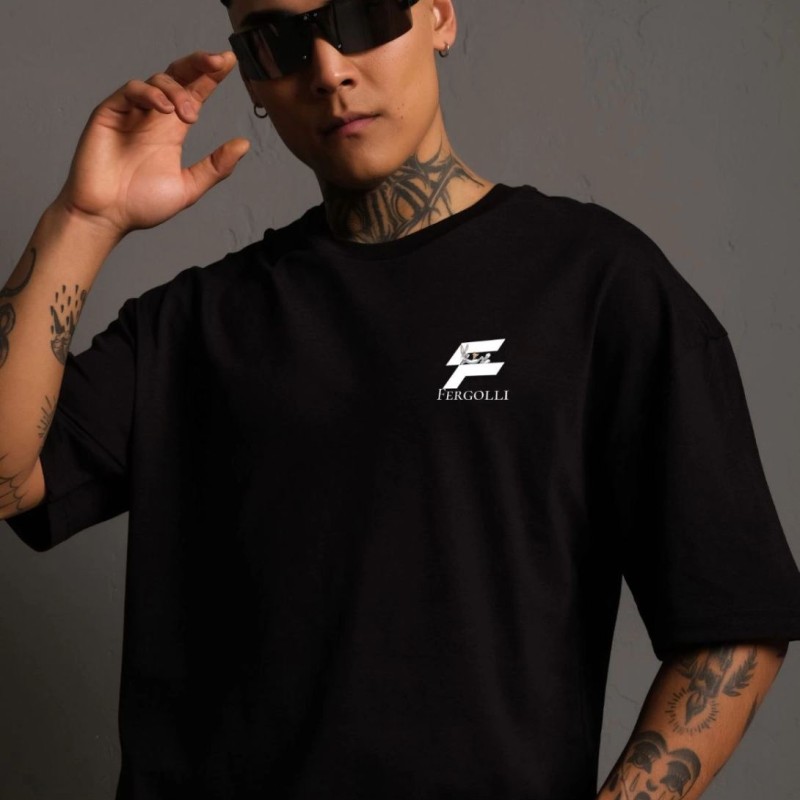 Erkek Kısa Kol Yazlık Tişört Bisiklet Yaka Baskılı Oversize T-Shirt - Siyah Erkek Kısa Kol Yazlık Tişört Bisiklet Yaka Baskılı Oversize T-Shirt - Siyah