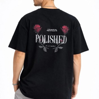 Erkek Kısa Kol Yazlık Tişört Bisiklet Yaka Baskılı Oversize T-Shirt - Siyah Erkek Kısa Kol Yazlık Tişört Bisiklet Yaka Baskılı Oversize T-Shirt - Siyah
