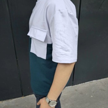 Erkek Kısa Kol Yazlık Tişört Torba Cepli Parçalı T-Shirt - Lacivert Erkek Kısa Kol Yazlık Tişört Torba Cepli Parçalı T-Shirt - Lacivert