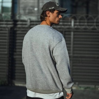 Erkek Kışlık Bisiklet Yaka 3 İplik Basic SweatShirt - Gri Erkek Kışlık Bisiklet Yaka 3 İplik Basic SweatShirt - Gri