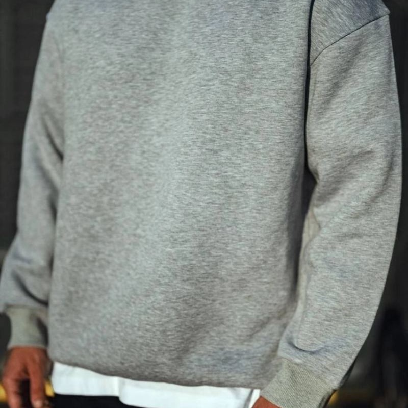 Erkek Kışlık Bisiklet Yaka 3 İplik Basic SweatShirt - Gri Erkek Kışlık Bisiklet Yaka 3 İplik Basic SweatShirt - Gri