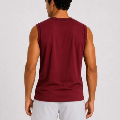 Erkek Kontrast Biyeli Kolsuz Atlet Bisiklet Yaka Yazlık Basic Atlet - Bordo Erkek Kontrast Biyeli Kolsuz Atlet Bisiklet Yaka Yazlık Basic Atlet - Bordo