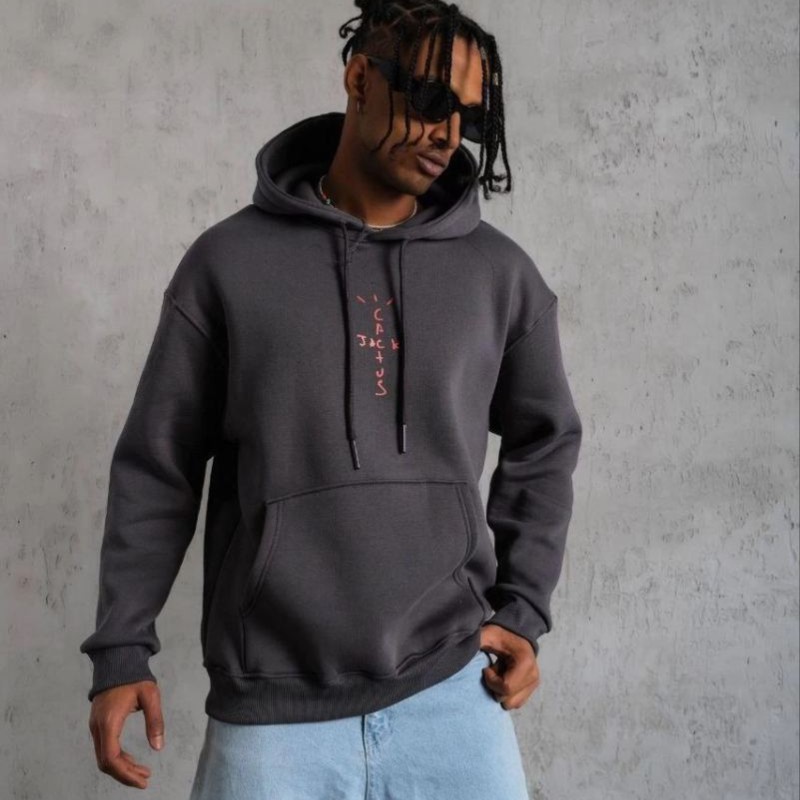 Erkek Kordonlu Arka Maske Kordon Saçlı 3 iplik pamuklu Kapüşonlu sweatshirt - Füme Erkek Kordonlu Arka Maske Kordon Saçlı 3 iplik pamuklu Kapüşonlu sweatshirt - Füme
