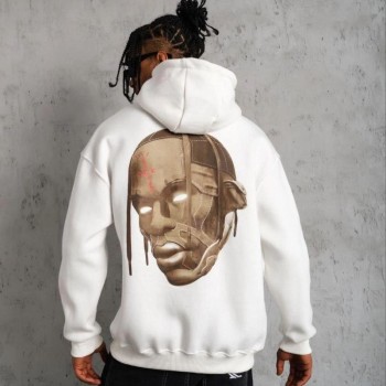Erkek Kordonlu Arka Maske Kordon Saçlı Kapüşonlu sweatshirt hoodie - Beyaz Erkek Kordonlu Arka Maske Kordon Saçlı Kapüşonlu sweatshirt hoodie - Beyaz