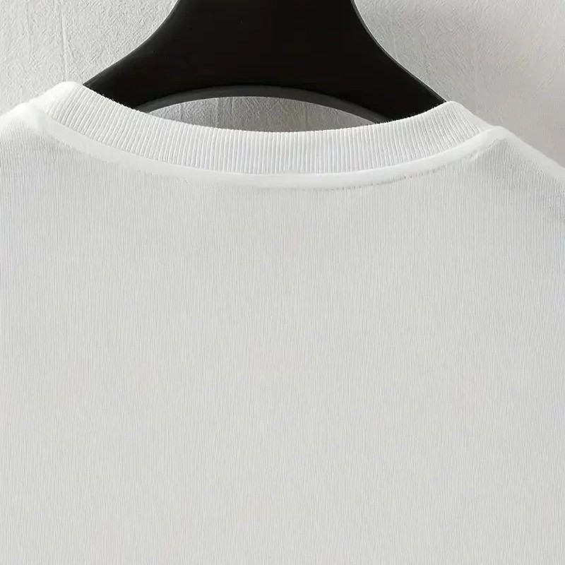 Erkek LB Baskılı Tişört Bisiklet Yaka Kısa Kol T-shirt - Beyaz Erkek LB Baskılı Tişört Bisiklet Yaka Kısa Kol T-shirt - Beyaz