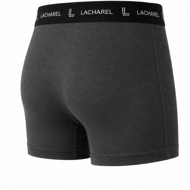Erkek Likralı Pamuklu Nefes Alan Penye Boxer 3'lü Paket - Füme