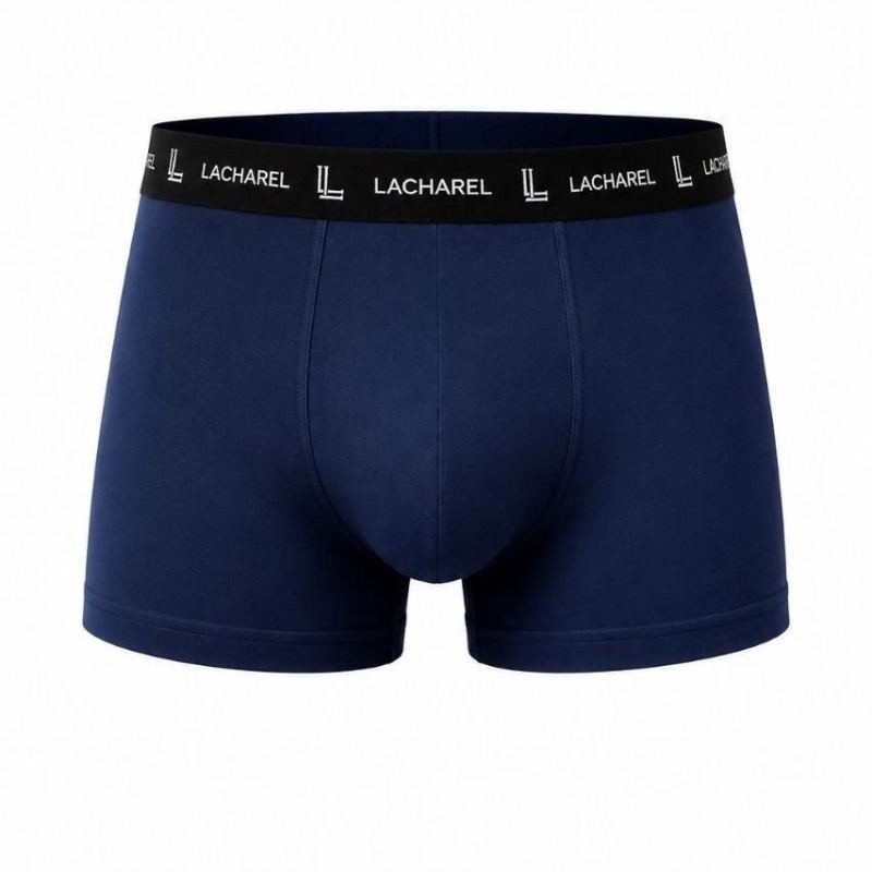Erkek Likralı Pamuklu Nefes Alan Penye Boxer 3'lü Paket - Siyah - Gri - Lacivert