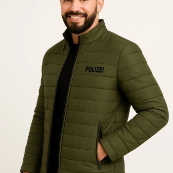 Erkek Mikro Su İtici Kapitone Baskılı Astarlı Fermuarlı Bomber Mont - Haki Erkek Mikro Su İtici Kapitone Baskılı Astarlı Fermuarlı Bomber Mont - Haki
