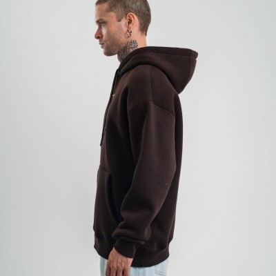 Erkek Nakışlı Kapüşonlu Oversize 3 İplik Pamuklu SweatShirt Hoodie - Siyah Erkek Nakışlı Kapüşonlu Oversize 3 İplik Pamuklu SweatShirt Hoodie - Siyah
