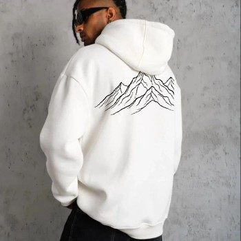 Erkek Nihilist Penguen Baskılı 3 İplik Pamuklu Kapüşonlu Sweatshirt Hoodie Beyaz Erkek Nihilist Penguen Baskılı 3 İplik Pamuklu Kapüşonlu Sweatshirt Hoodie Beyaz