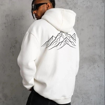 Erkek Nihilist Penguen Baskılı 3 İplik Pamuklu Kapüşonlu Sweatshirt Hoodie Beyaz Erkek Nihilist Penguen Baskılı 3 İplik Pamuklu Kapüşonlu Sweatshirt Hoodie Beyaz