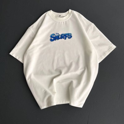 Erkek Ön ve Arka Baskılı T-Shirt Kısa Kol Bisiklet Yaka Regular Fit Tişört - Beyaz Erkek Ön ve Arka Baskılı T-Shirt Kısa Kol Bisiklet Yaka Regular Fit Tişört - Beyaz
