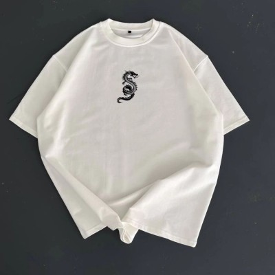 Erkek Ön ve Arka Baskılı T-Shirt Kısa Kol Bisiklet Yaka Regular Fit Tişört - Beyaz Erkek Ön ve Arka Baskılı T-Shirt Kısa Kol Bisiklet Yaka Regular Fit Tişört - Beyaz