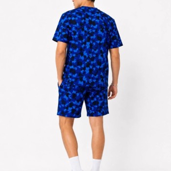 Erkek Oversize Kalıp Pubg Bape X Shark Nakışlı Cepli Şort Takım - Mavi Erkek Oversize Kalıp Pubg Bape X Shark Nakışlı Cepli Şort Takım - Mavi