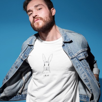 Erkek Özel Baskılı Modern Fit %100 Pamuk Bisiklet Yaka T-Shirt