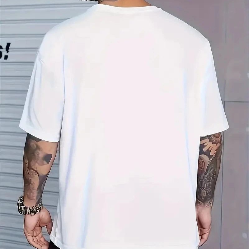 Erkek PERFECTLY Baskılı Tişört Bisiklet yaka yazlık Kısa Kol t-shirt - Beyaz