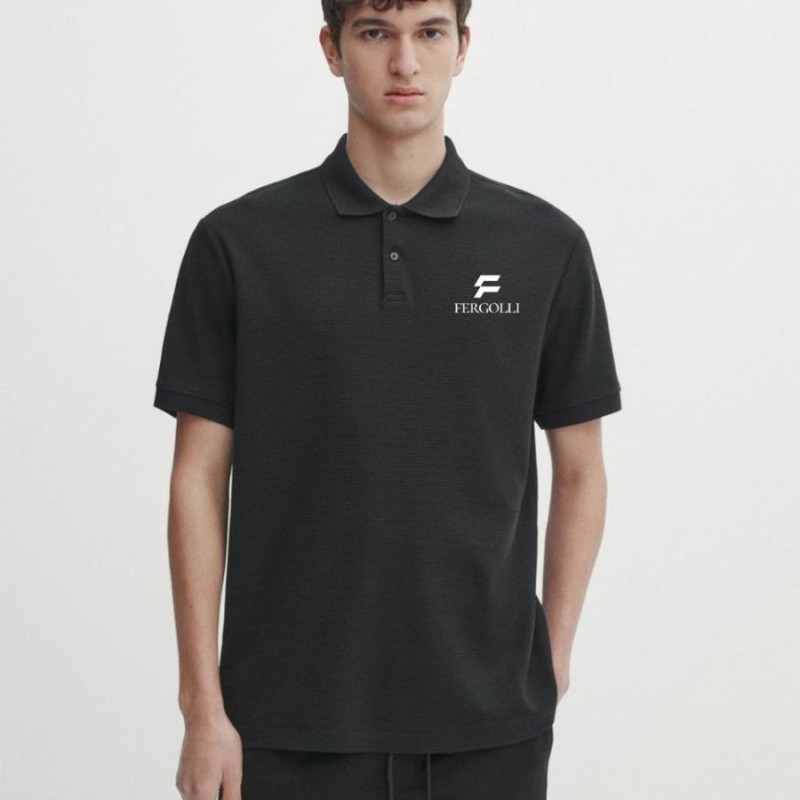 Erkek Pike Polo Yaka Tişört Düğmeli Baskılı T-Shirt - Beyaz Erkek Pike Polo Yaka Tişört Düğmeli Baskılı T-Shirt - Beyaz