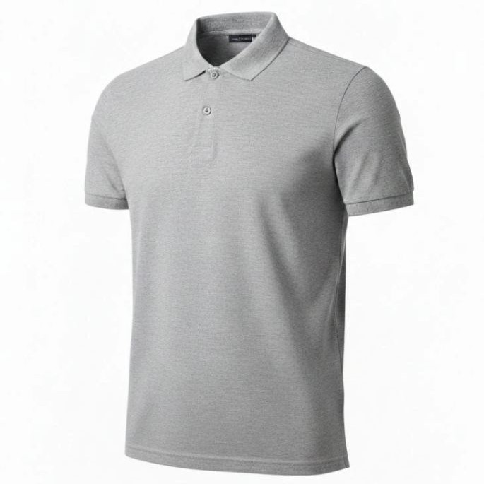 Erkek Polo Yaka Düğmeli Pike Kumaş Tişört Regular Fit Kısa Kol T-Shirt - Gri Erkek Polo Yaka Düğmeli Pike Kumaş Tişört Regular Fit Kısa Kol T-Shirt - Gri