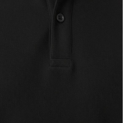 Erkek Polo Yaka Düğmeli Pike Kumaş Tişört Regular Fit Kısa Kol T-Shirt - Siyah Erkek Polo Yaka Düğmeli Pike Kumaş Tişört Regular Fit Kısa Kol T-Shirt - Siyah