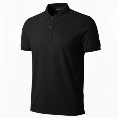 Erkek Polo Yaka Düğmeli Pike Kumaş Tişört Regular Fit Kısa Kol T-Shirt - Siyah Erkek Polo Yaka Düğmeli Pike Kumaş Tişört Regular Fit Kısa Kol T-Shirt - Siyah