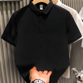 Erkek Polo Yaka Pike Kumaş Yazlık Tişört Düğmeli Düz kısa kol T-Shirt - Siyah Erkek Polo Yaka Pike Kumaş Yazlık Tişört Düğmeli Düz kısa kol T-Shirt - Siyah