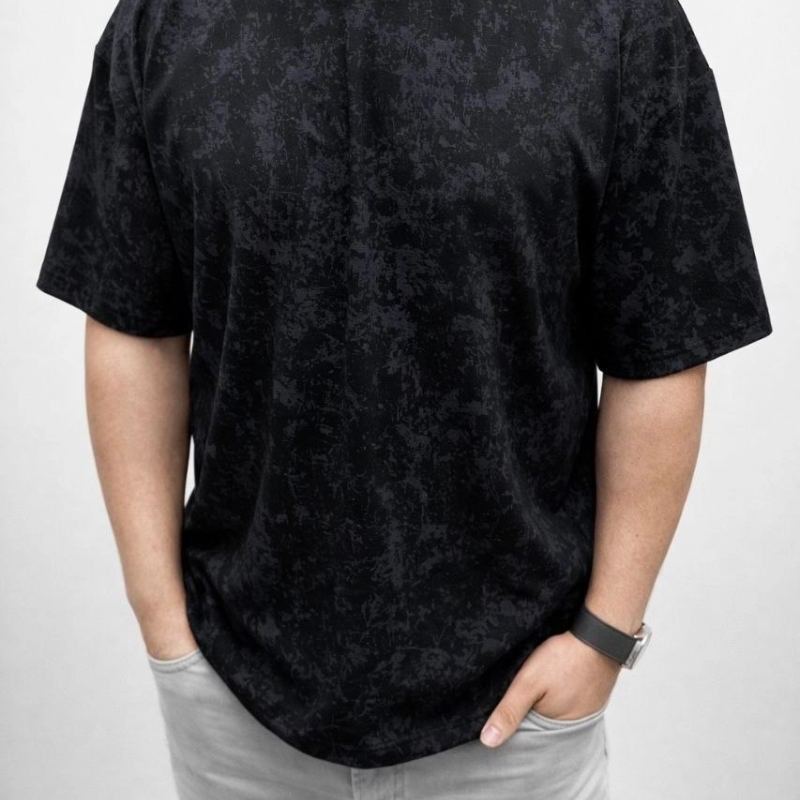 Erkek Premium Tişört OSY Yumuşak Dokulu Yıkamalı Oversize T-Shirt - Siyah Erkek Premium Tişört OSY Yumuşak Dokulu Yıkamalı Oversize T-Shirt - Siyah