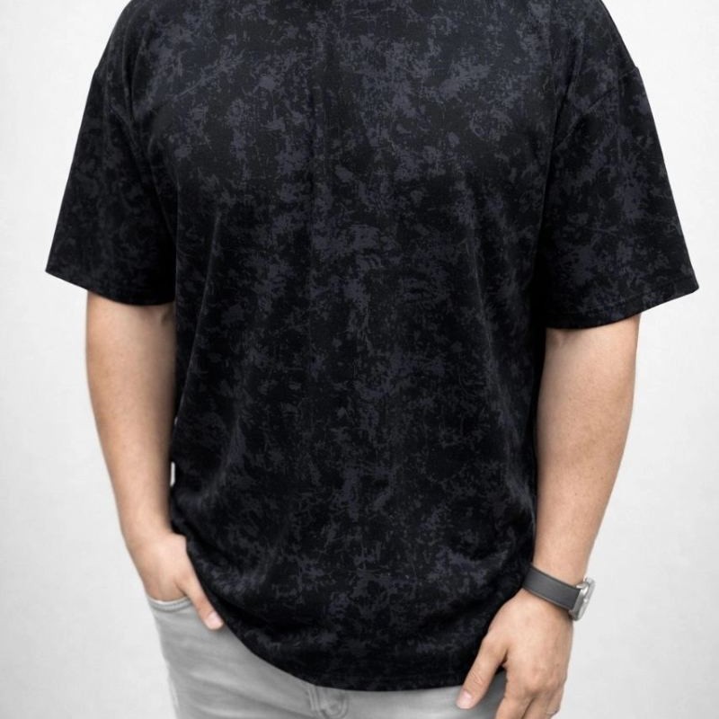Erkek Premium Tişört OSY Yumuşak Dokulu Yıkamalı Oversize T-Shirt - Siyah Erkek Premium Tişört OSY Yumuşak Dokulu Yıkamalı Oversize T-Shirt - Siyah