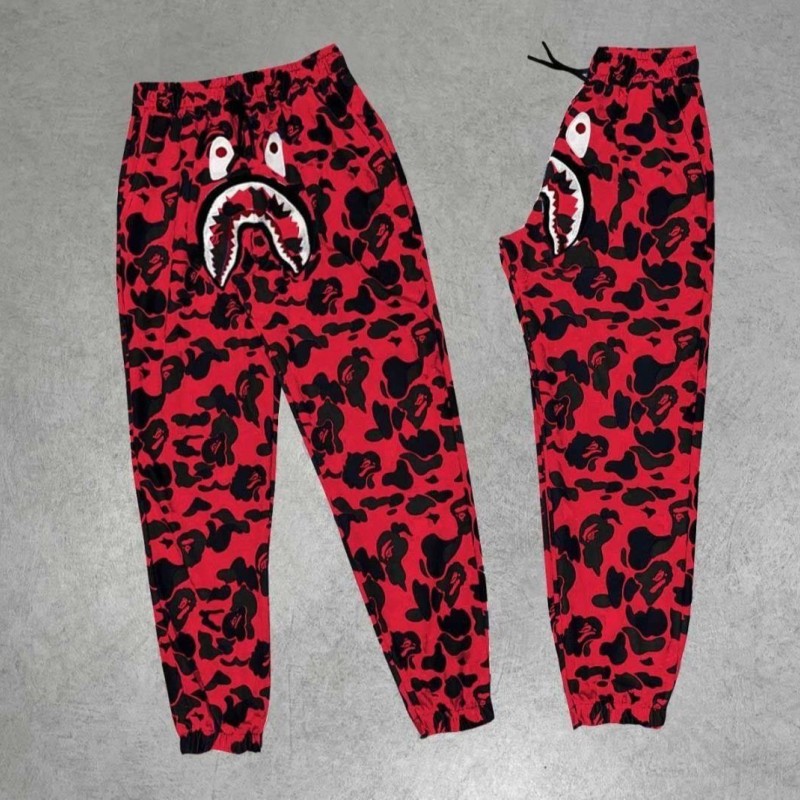 Erkek Pubg Bape x Shark Eşofman Altı - Kırmızı Erkek Pubg Bape x Shark Eşofman Altı - Kırmızı