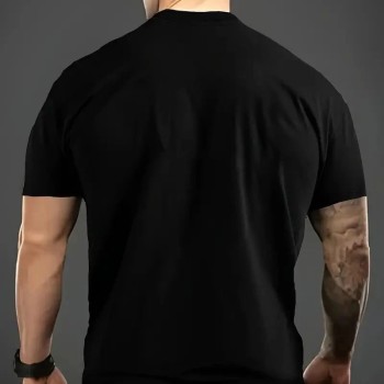 Erkek T-shirt Komik 'Multitasker' Baskılı Kısa kol Tişört - Siyah Erkek T-shirt Komik 'Multitasker' Baskılı Kısa kol Tişört - Siyah