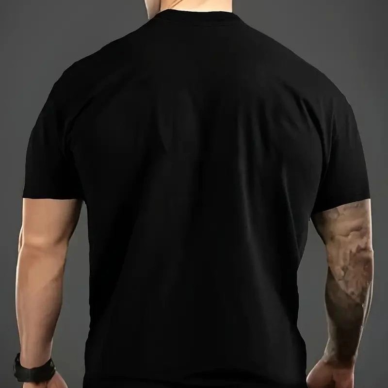 Erkek T-shirt Komik 'Multitasker' Baskılı Kısa kol Tişört - Siyah Erkek T-shirt Komik 'Multitasker' Baskılı Kısa kol Tişört - Siyah