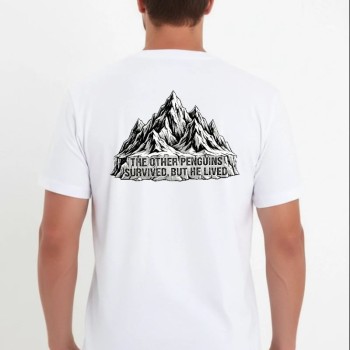 Erkek T-Shirt Nihilist Penguen Baskılı Bisiklet Yaka Kısa kol yazlık Tişört - Beyaz Erkek T-Shirt Nihilist Penguen Baskılı Bisiklet Yaka Kısa kol yazlık Tişört - Beyaz