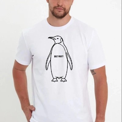 Erkek T-Shirt Nihilist Penguen Baskılı Bisiklet Yaka Kısa kol yazlık Tişört - Beyaz Erkek T-Shirt Nihilist Penguen Baskılı Bisiklet Yaka Kısa kol yazlık Tişört - Beyaz