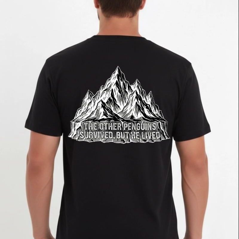 Erkek T-Shirt Nihilist Penguen Baskılı Bisiklet Yaka Kısa kol yazlık Tişört - Siyah Erkek T-Shirt Nihilist Penguen Baskılı Bisiklet Yaka Kısa kol yazlık Tişört - Siyah