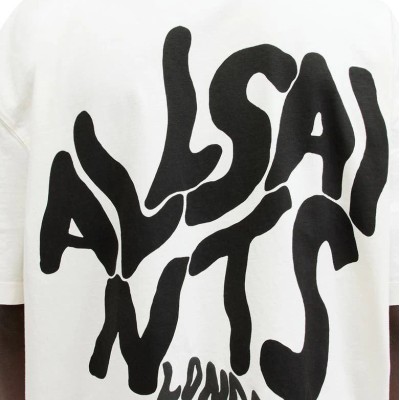 Erkek Tişört Baskılı Oversize kısa kol T-Shirt - Beyaz