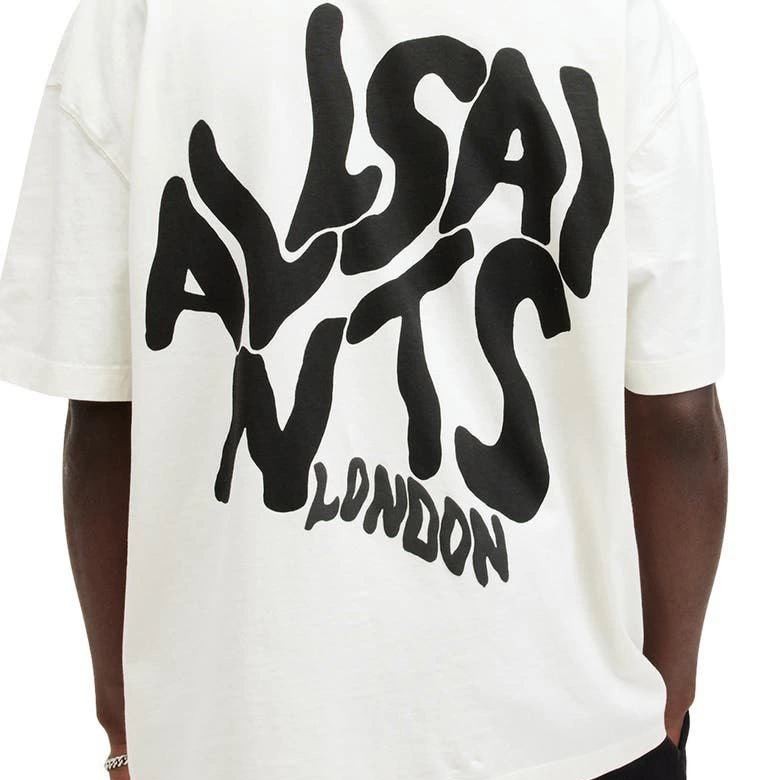 Erkek Tişört Baskılı Oversize kısa kol T-Shirt - Beyaz