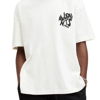 Erkek Tişört Baskılı Oversize kısa kol T-Shirt - Beyaz