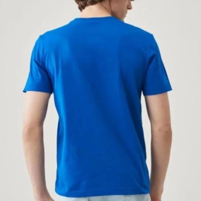 ERKEK Tişört Kısa Kol Düz Bisikilet Yaka Oversize T-shirt - Mavi ERKEK Tişört Kısa Kol Düz Bisikilet Yaka Oversize T-shirt - Mavi