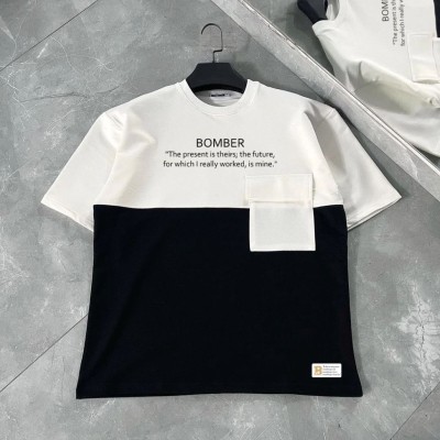 ERKEK Tişört Torba Cepli Parçalı Kısa Kol T-Shirt - iyah ERKEK Tişört Torba Cepli Parçalı Kısa Kol T-Shirt - iyah