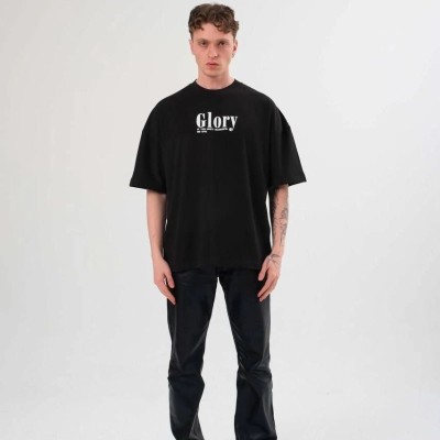 Erkek Tişört Yazlık Bisiklet Yaka Baskılı Kısa kol T-Shirt - Siyah Erkek Tişört Yazlık Bisiklet Yaka Baskılı Kısa kol T-Shirt - Siyah