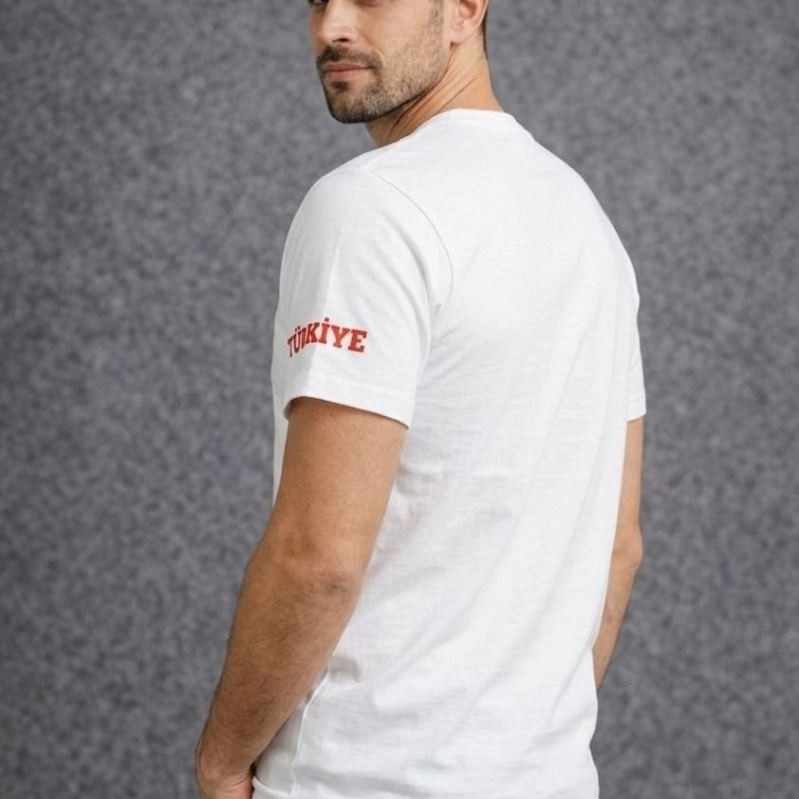 Erkek TÜRKİYE Baskılı Tişört 2026 Dünya Kupası Taraftar Forma T-Shirt - Beyaz Erkek TÜRKİYE Baskılı Tişört 2026 Dünya Kupası Taraftar Forma T-Shirt - Beyaz
