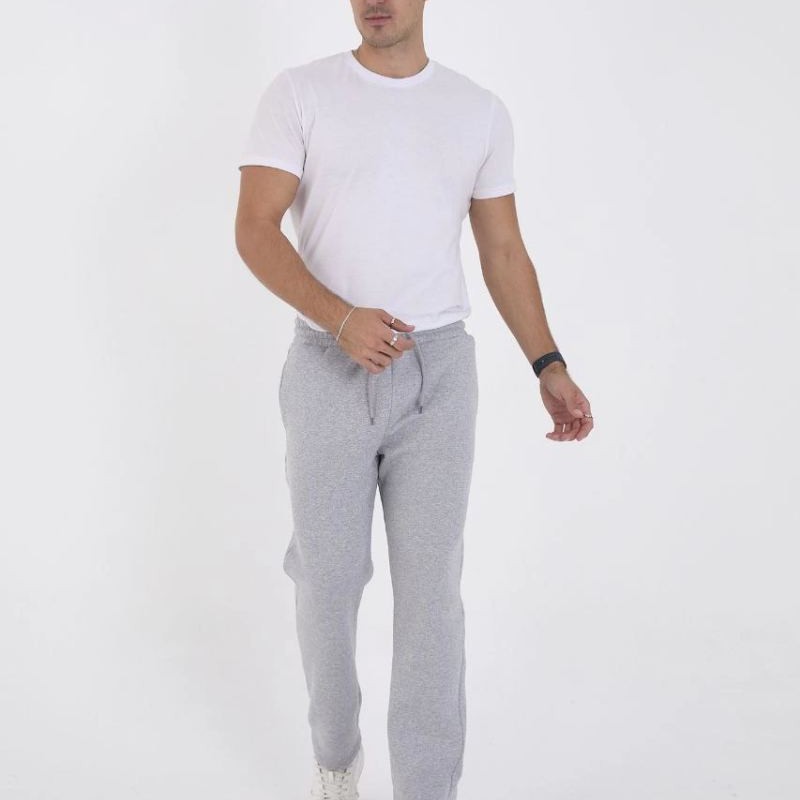 Erkek Üç İplik Basic Eşofman Pantolon - Gri Erkek Üç İplik Basic Eşofman Pantolon - Gri