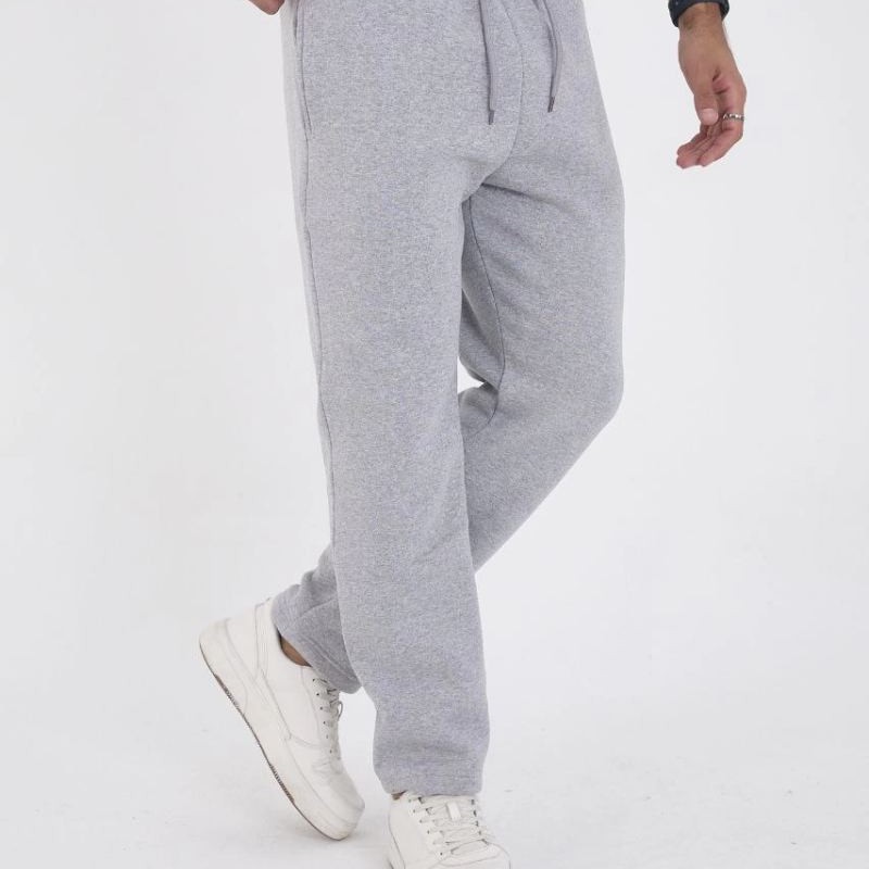 Erkek Üç İplik Basic Eşofman Pantolon - Gri Erkek Üç İplik Basic Eşofman Pantolon - Gri