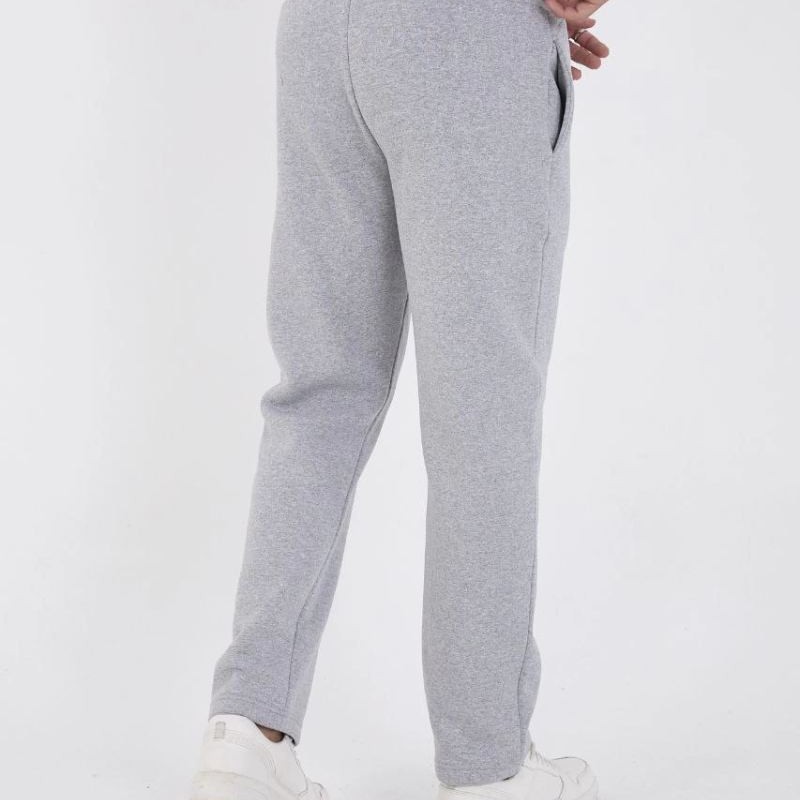 Erkek Üç İplik Basic Eşofman Pantolon - Gri Erkek Üç İplik Basic Eşofman Pantolon - Gri