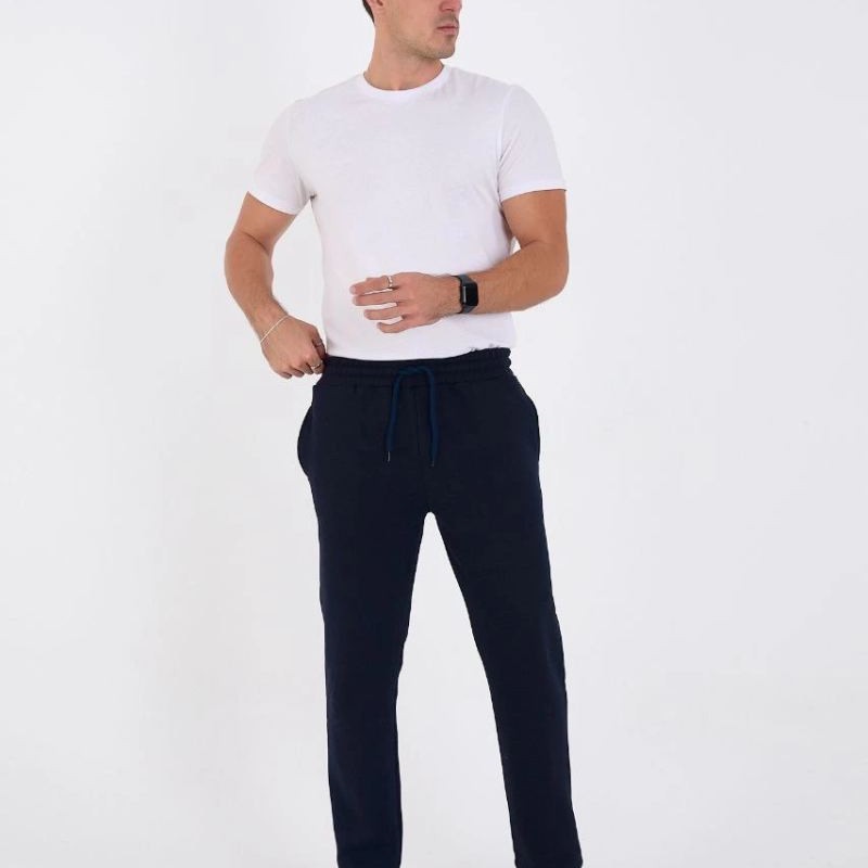 Erkek Üç İplik Basic Eşofman Pantolon - Lacivert