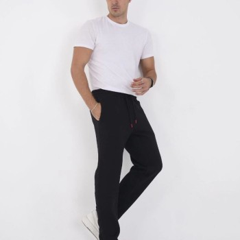 Erkek Üç İplik Basic Eşofman Pantolon - Siyah