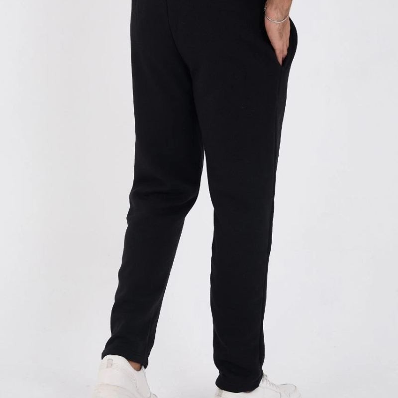 Erkek Üç İplik Basic Eşofman Pantolon - Siyah Erkek Üç İplik Basic Eşofman Pantolon - Siyah